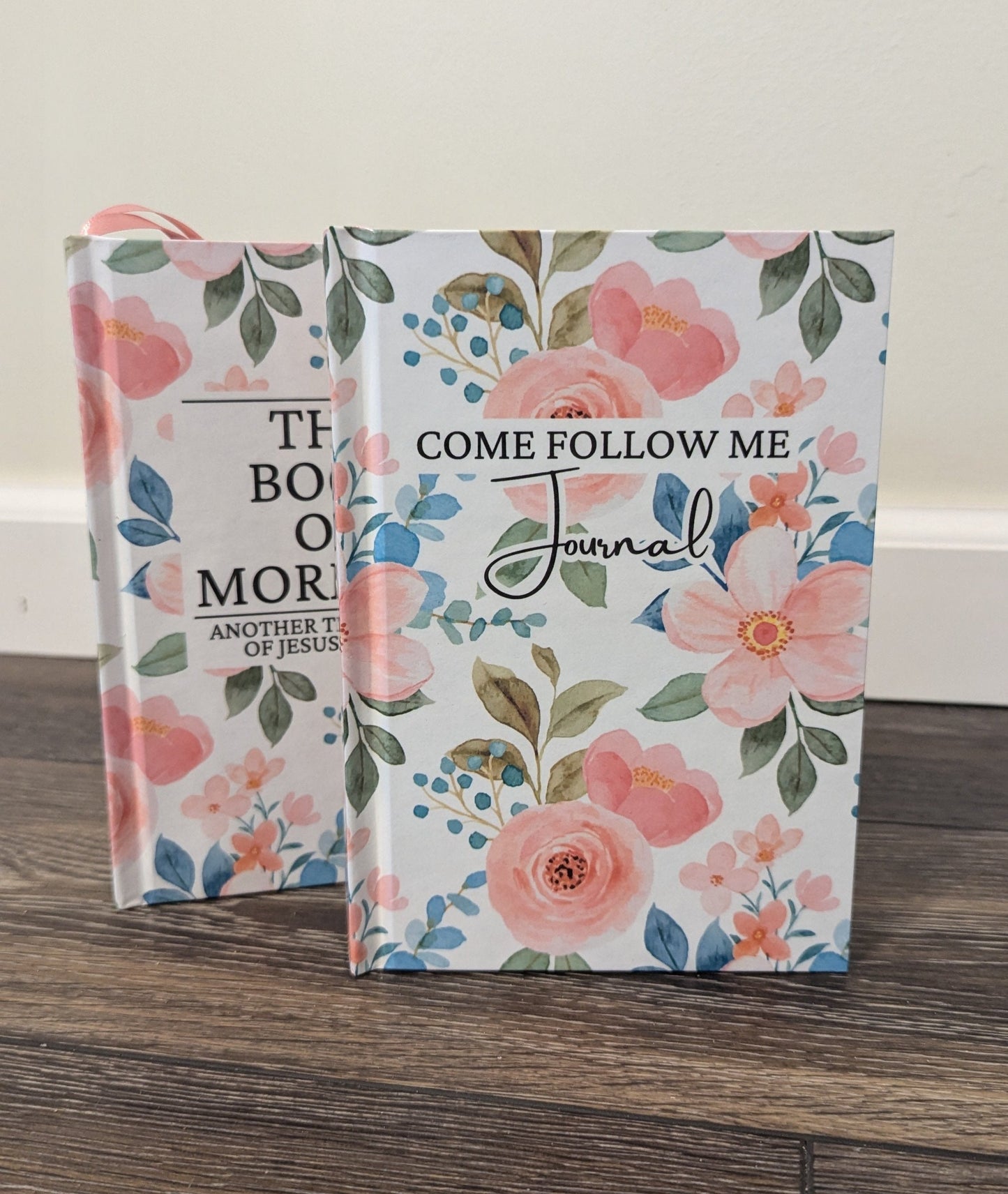 2J Handmade Hardcover Journal pink flowers