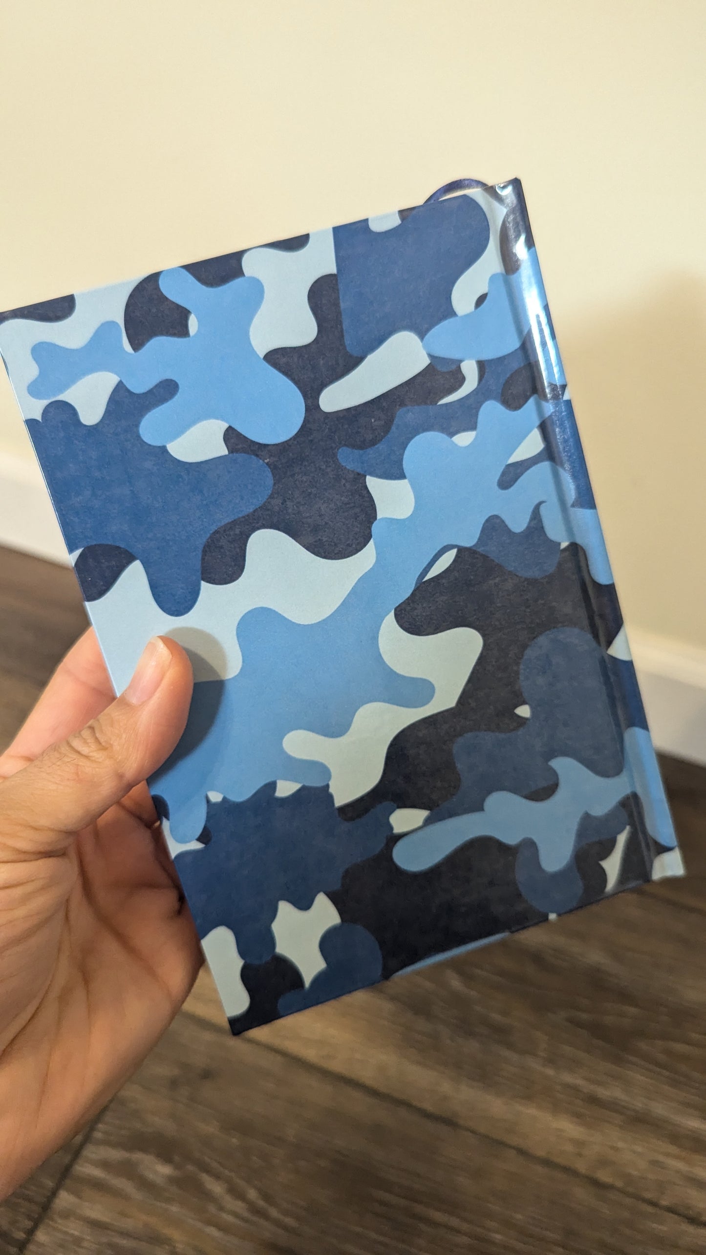 14C Hardcover Handmade Book of Mormon Blue Camo
