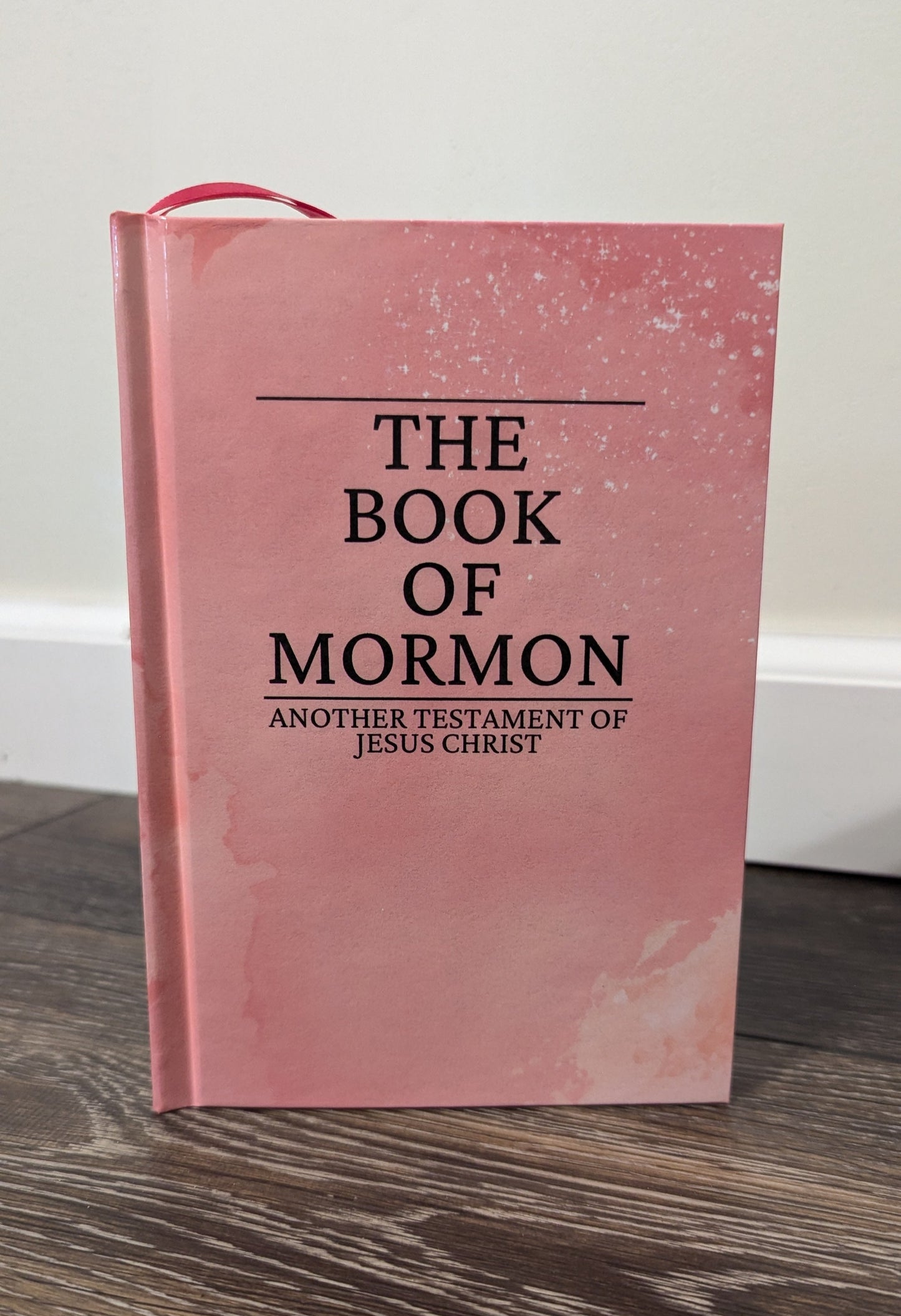 18M Hardcover Handmade Book of Mormon Pink Sky