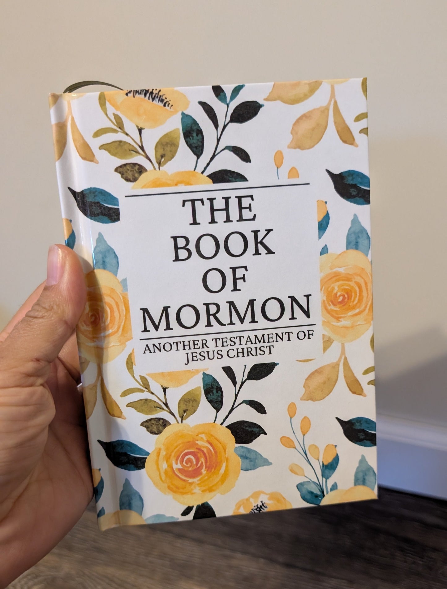 35F Hardcover Handmade Floral Book of Mormon