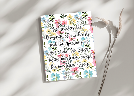 He answers... Greeting Card