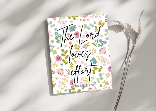 The Lord loves effort... Greeting Card