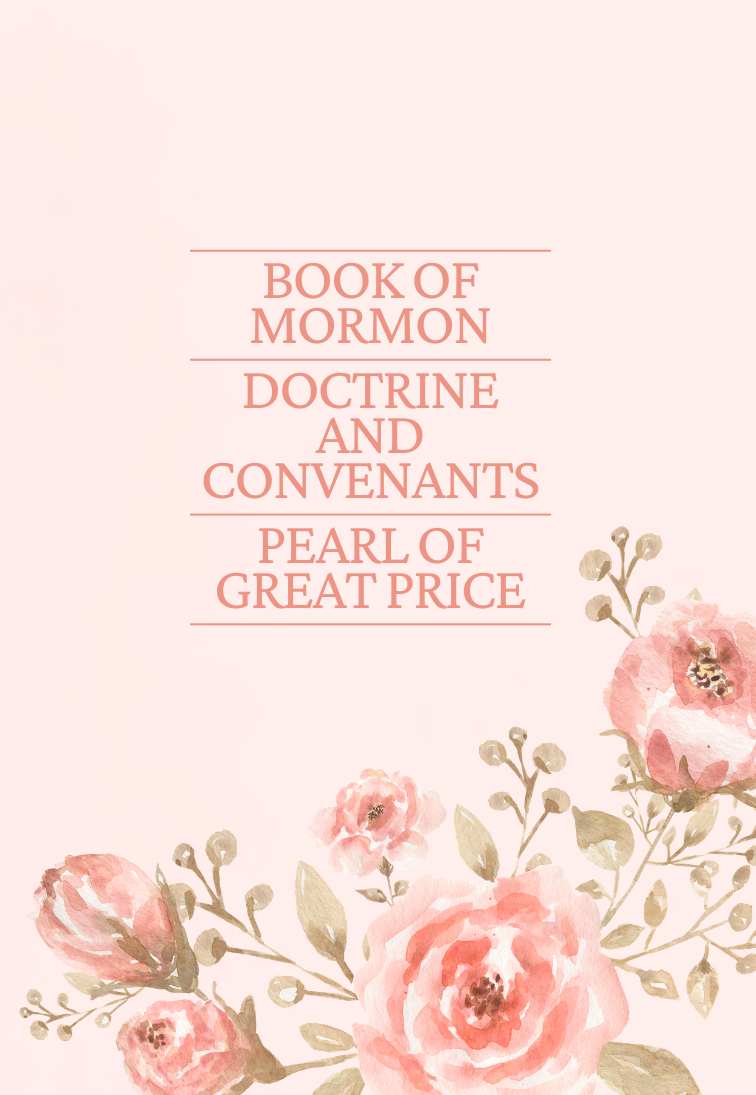 Floral design with text on a light pink background