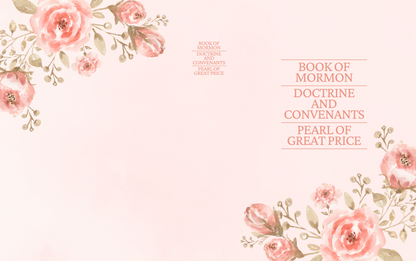 Floral design with text on a light pink background