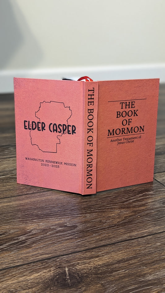 10M Hardcover Handmade Missionary Book of Mormon Red