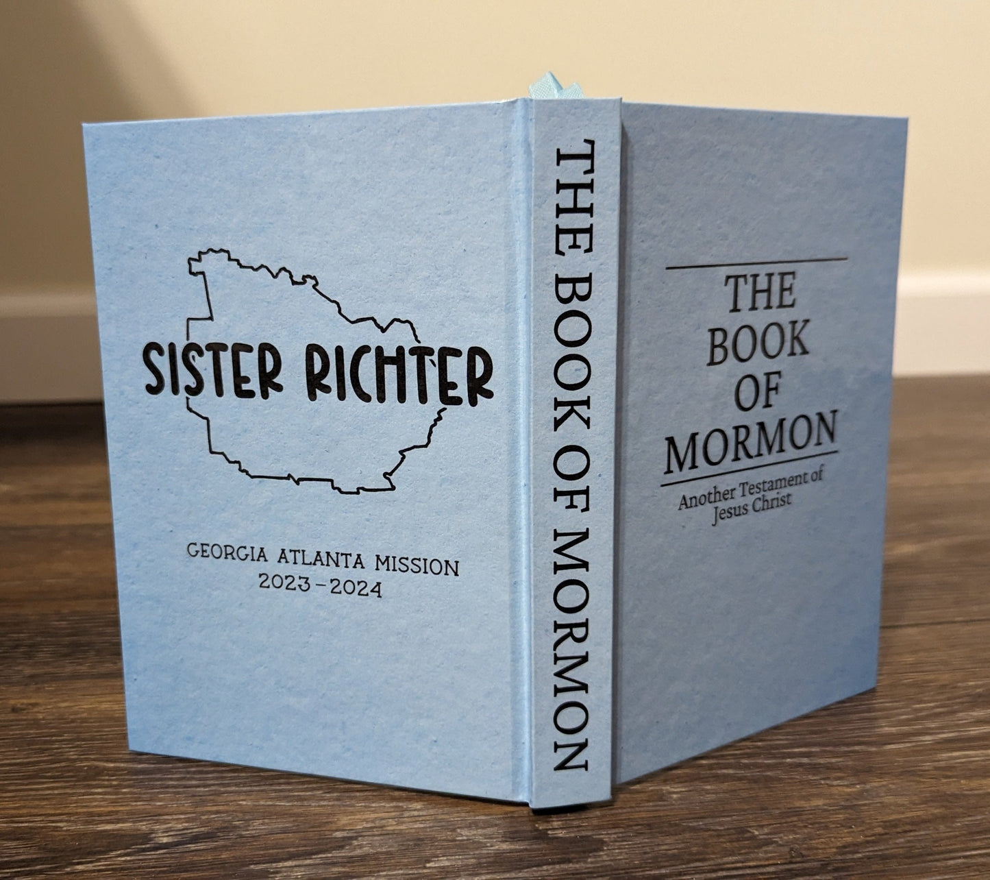 4M Hardcover Handmade Missionary Book of Mormon Light Blue