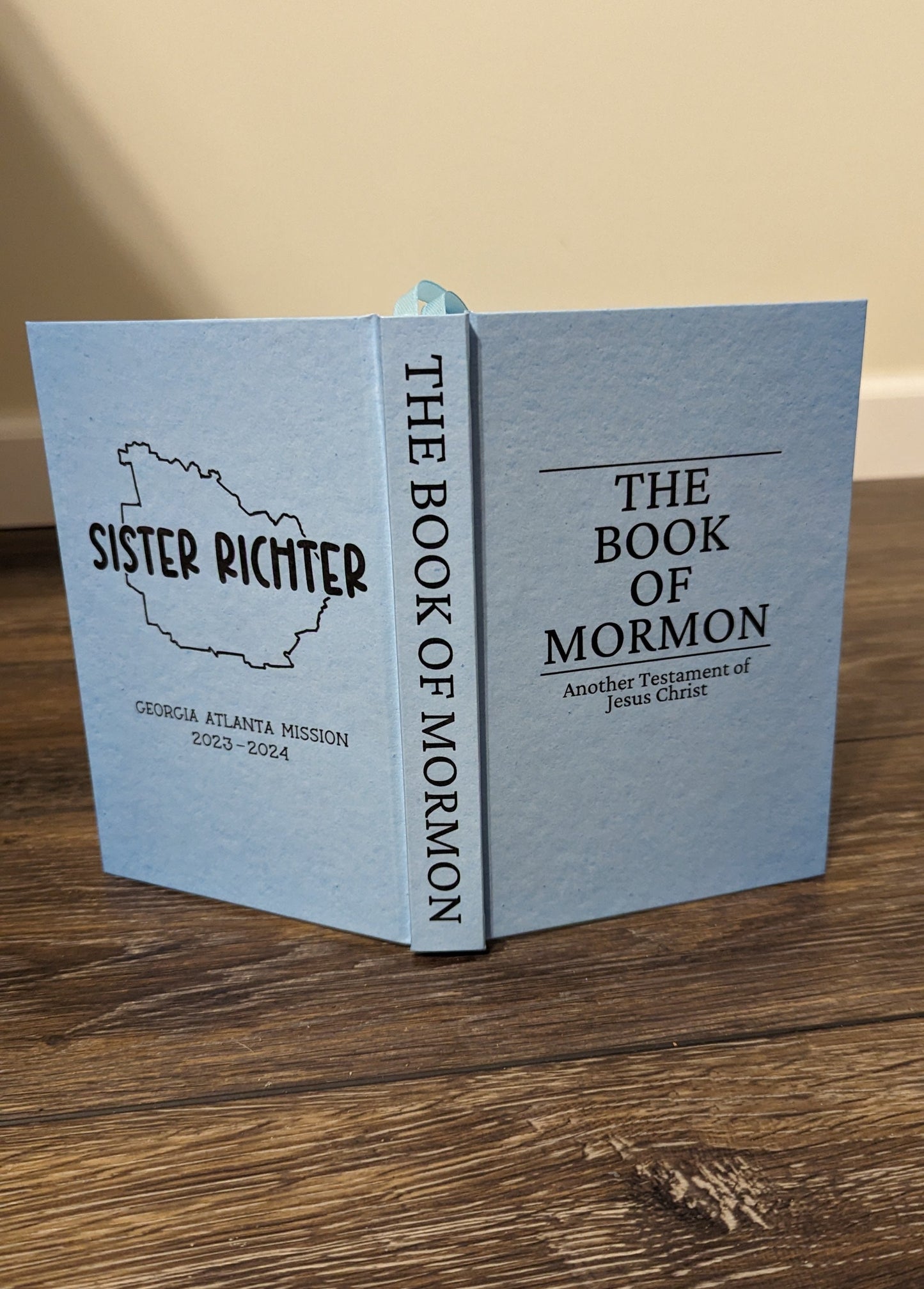 4M Hardcover Handmade Missionary Book of Mormon Light Blue