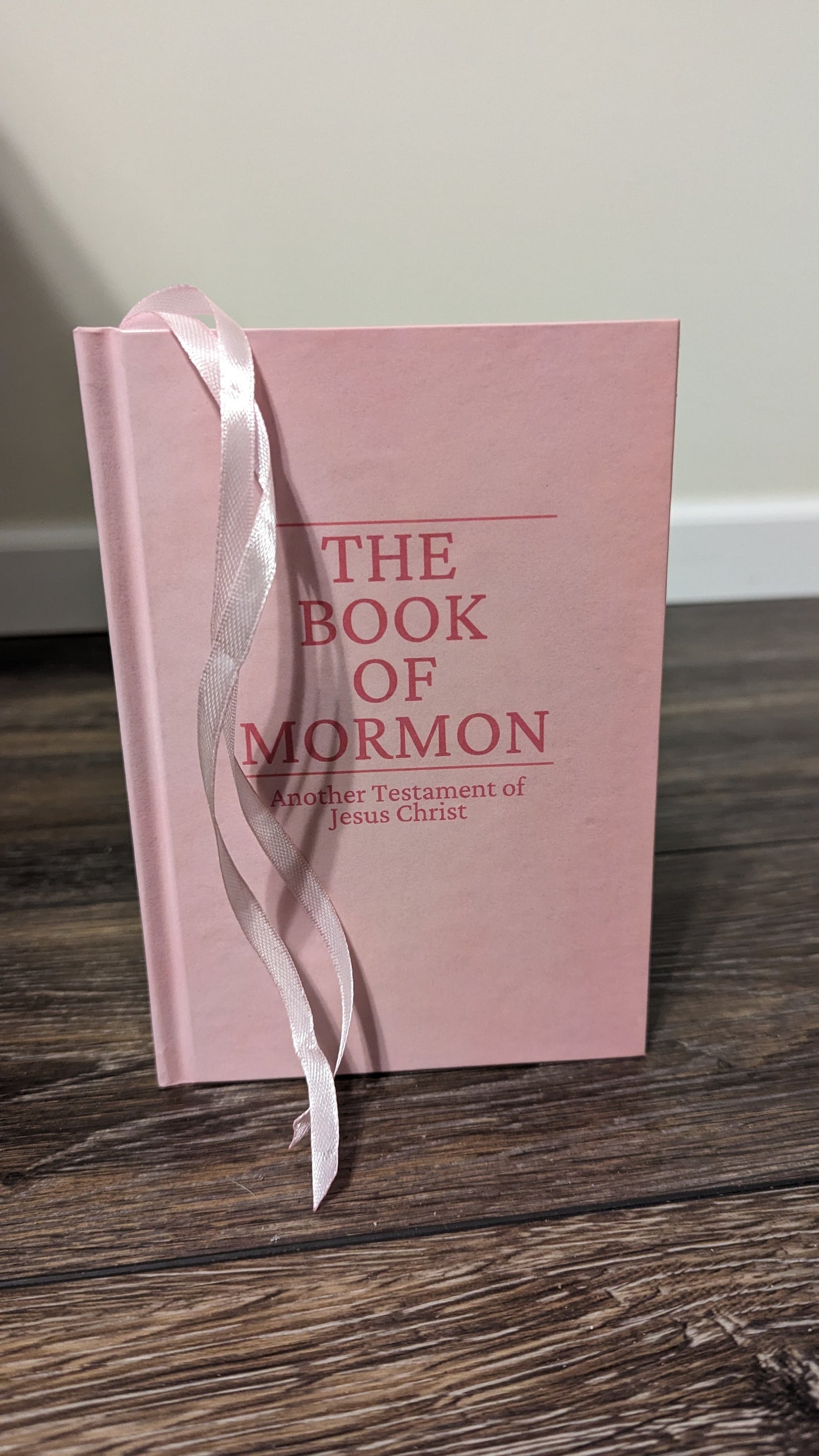 5M Hardcover Handmade Missionary Book of Mormon Pink