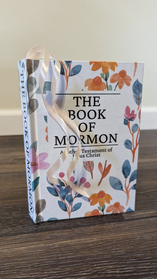 7F Hardcover Handmade Floral Book of Mormon