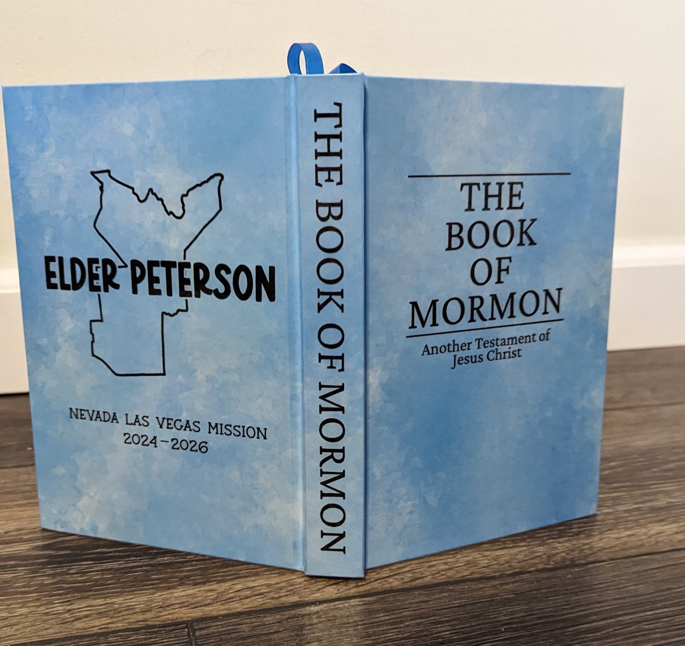 Hardcover Handmade Missionary Book of Mormon Blue Sky – Book of Mormon ...