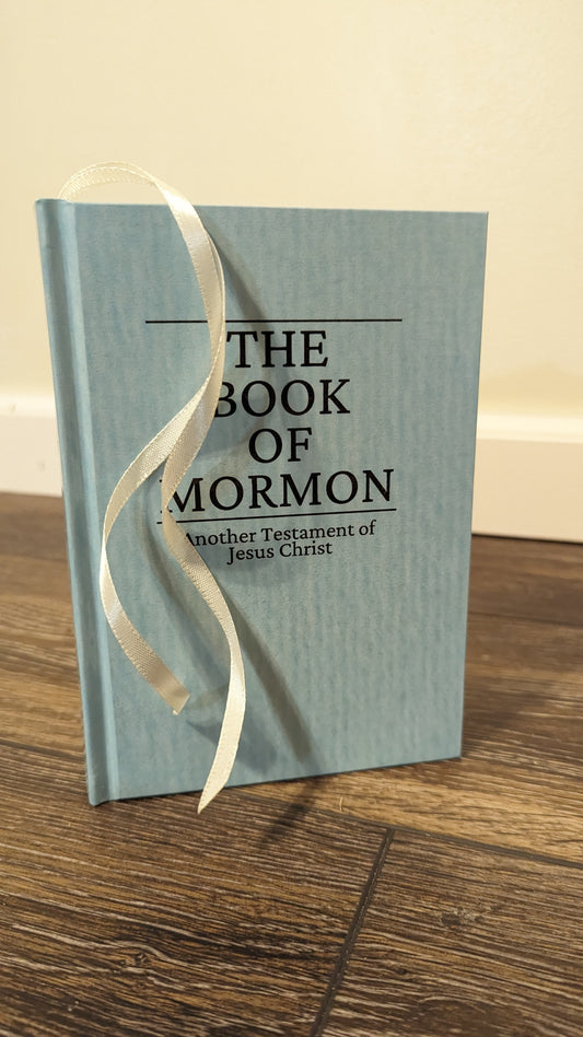 1C Hardcover Handmade Book of Mormon Light Teal