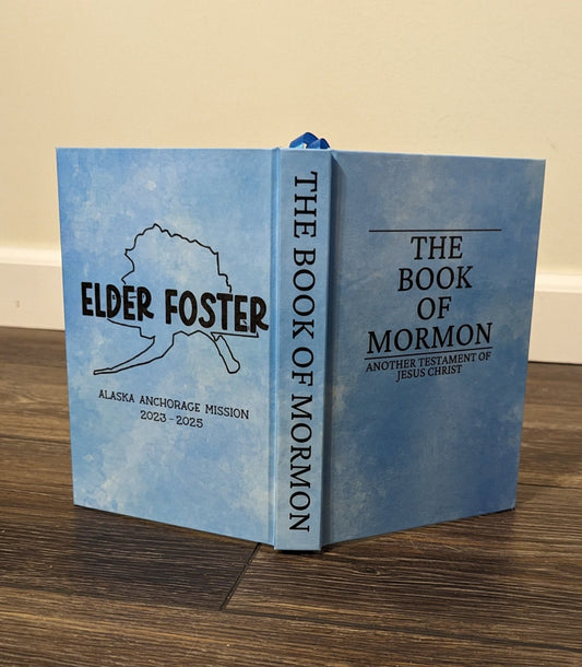 3M Hardcover Handmade Missionary Book of Mormon Blue Sky