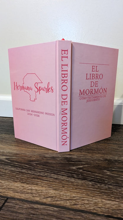 5M Hardcover Handmade Missionary Book of Mormon Pink