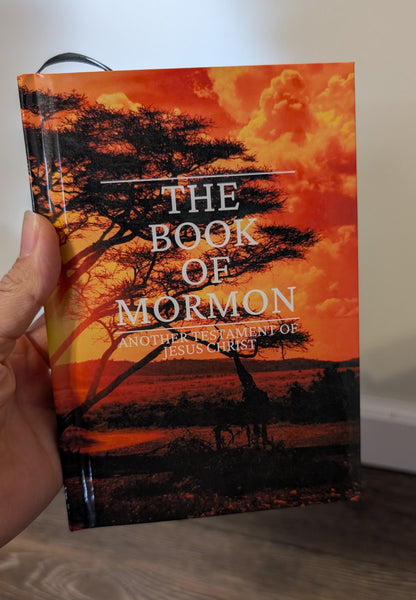 16C Hardcover Handmade Book of Mormon Africa Sunset