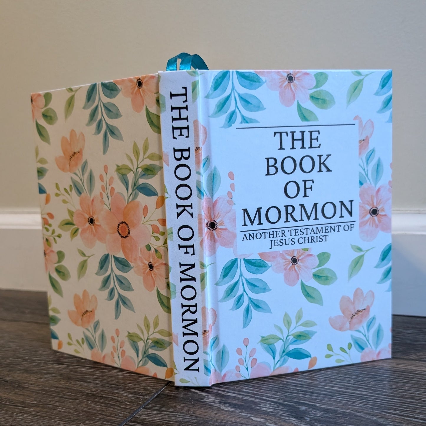 37F Hardcover Handmade Floral Book of Mormon