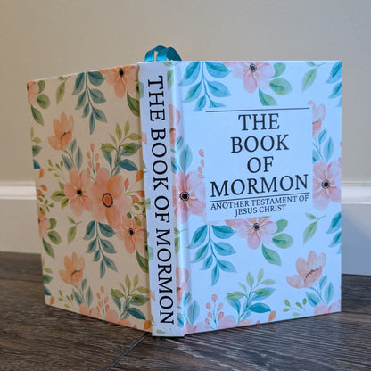 37F Hardcover Handmade Floral Book of Mormon