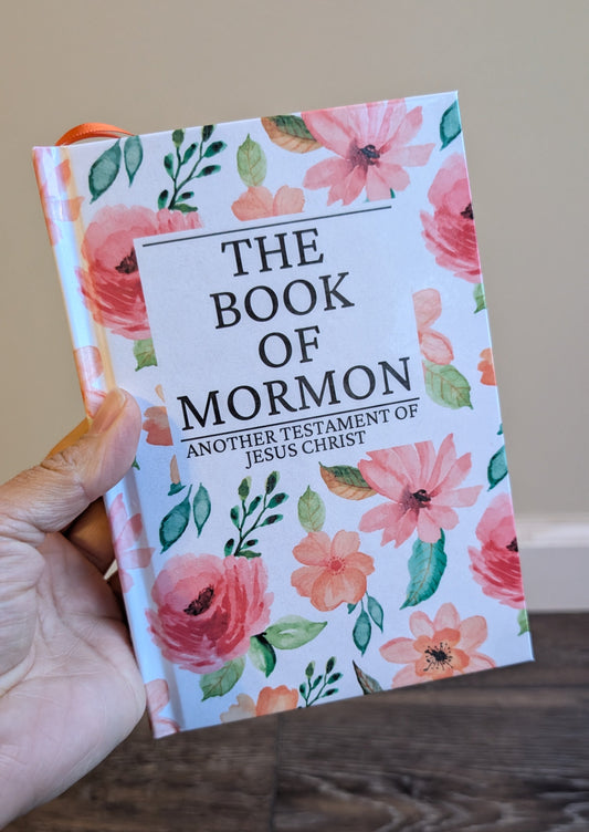 35F Hardcover Handmade Floral Book of Mormon