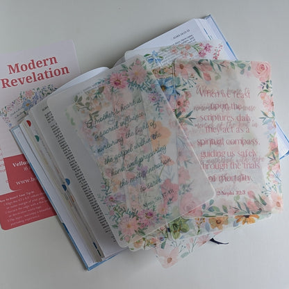 Book of Mormon Tip-Ins. General Conference Insight Vellum Inserts. 16-Piece Set