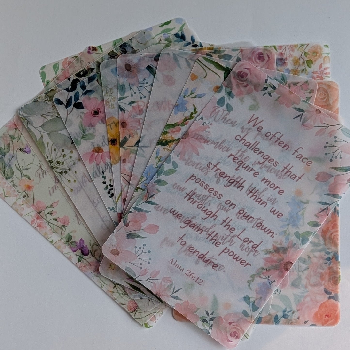Book of Mormon Tip-Ins. General Conference Insight Vellum Inserts. 16-Piece Set