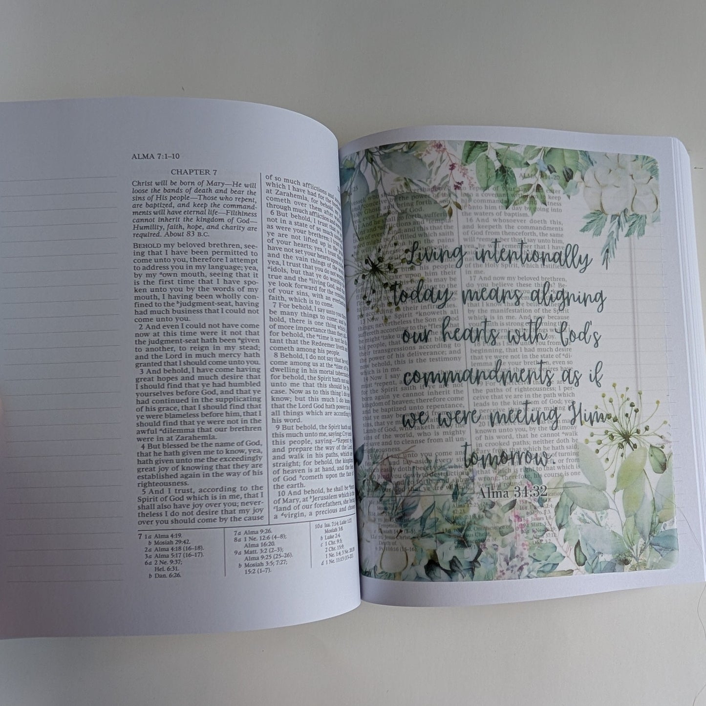 Book of Mormon Journal Tip-Ins. General Conference Insight Vellum Inserts. 16-Piece Set