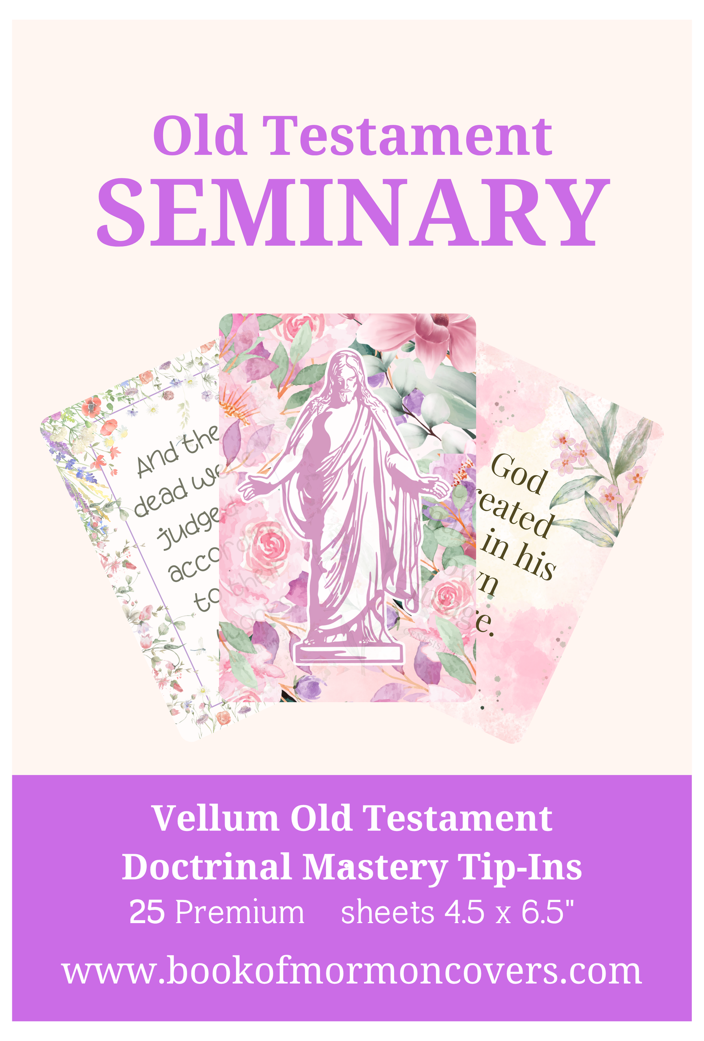 Old Testament Seminary Doctrinal Mastery Vellum inserts. 25-Piece Set