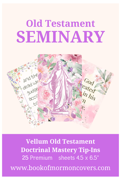 Old Testament Seminary Doctrinal Mastery Vellum inserts. 25-Piece Set