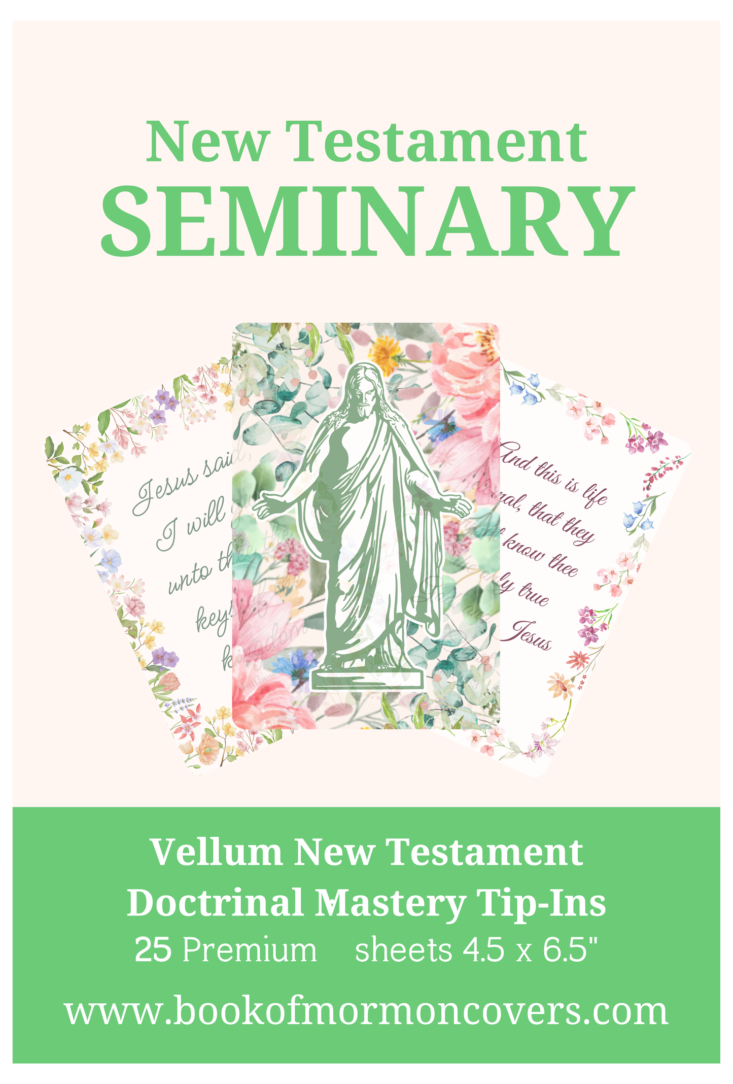 New Testament Seminary Doctrinal Mastery Vellum inserts. 25-Piece Set