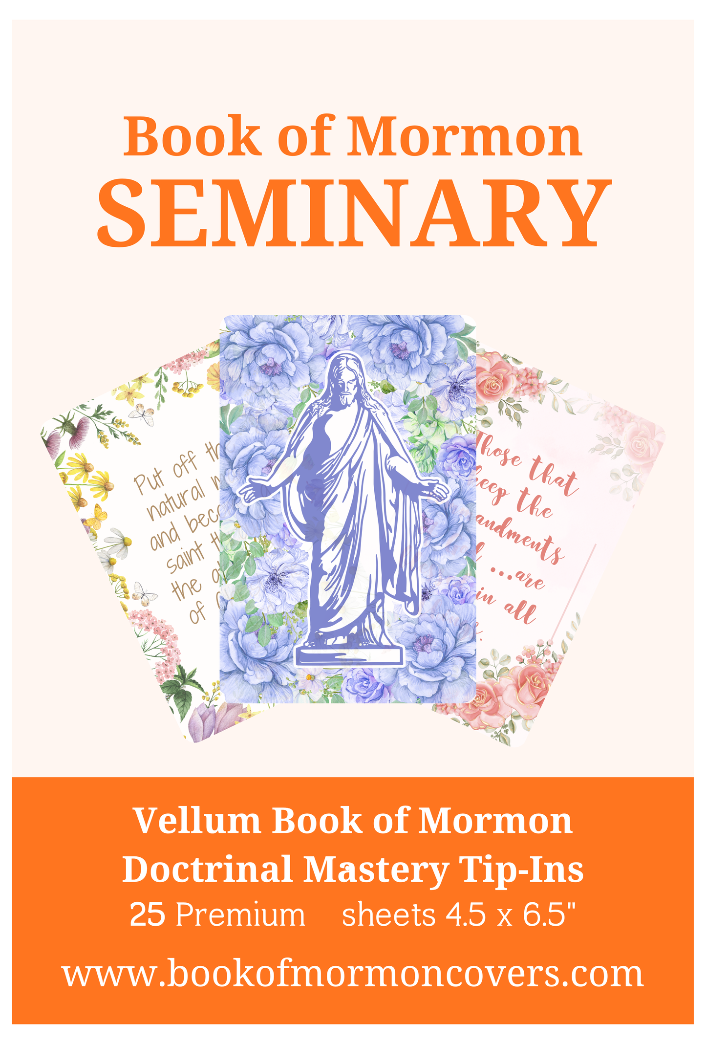 Book of Mormon Seminary Doctrinal Mastery Vellum inserts. 25-Piece Set