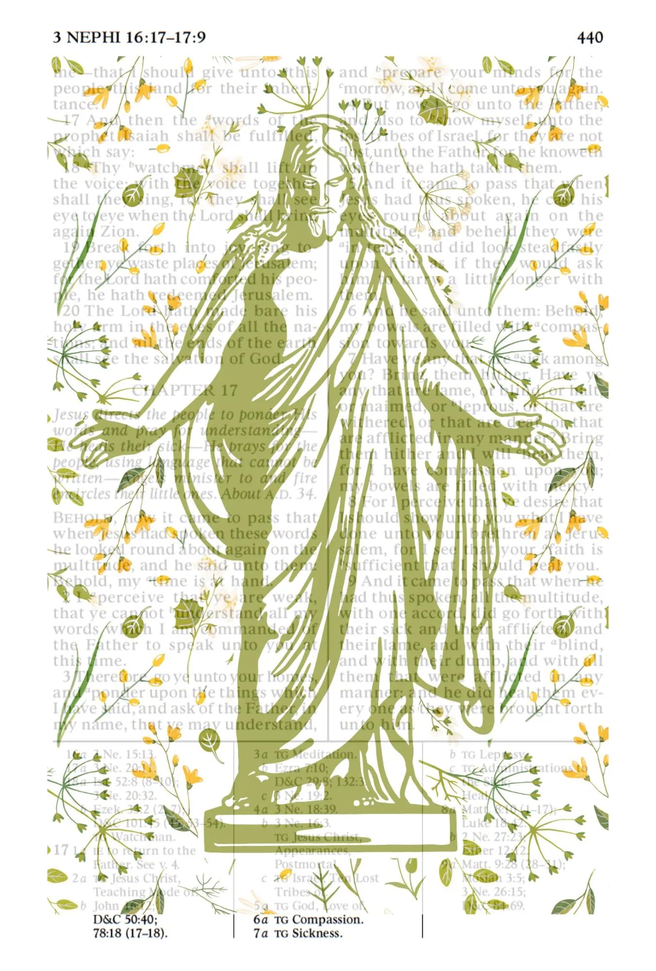 Book of Mormon Tip-Ins. Christlike Attributes Vellum inserts. 14-Piece Set