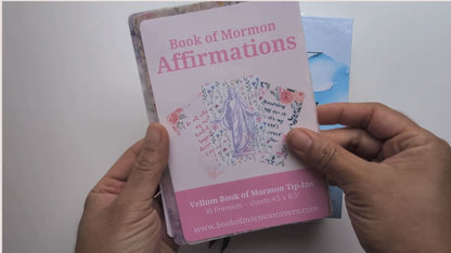 Book of Mormon Tip-Ins. Affirmation Translucent Vellum Inserts. 16-Piece Set